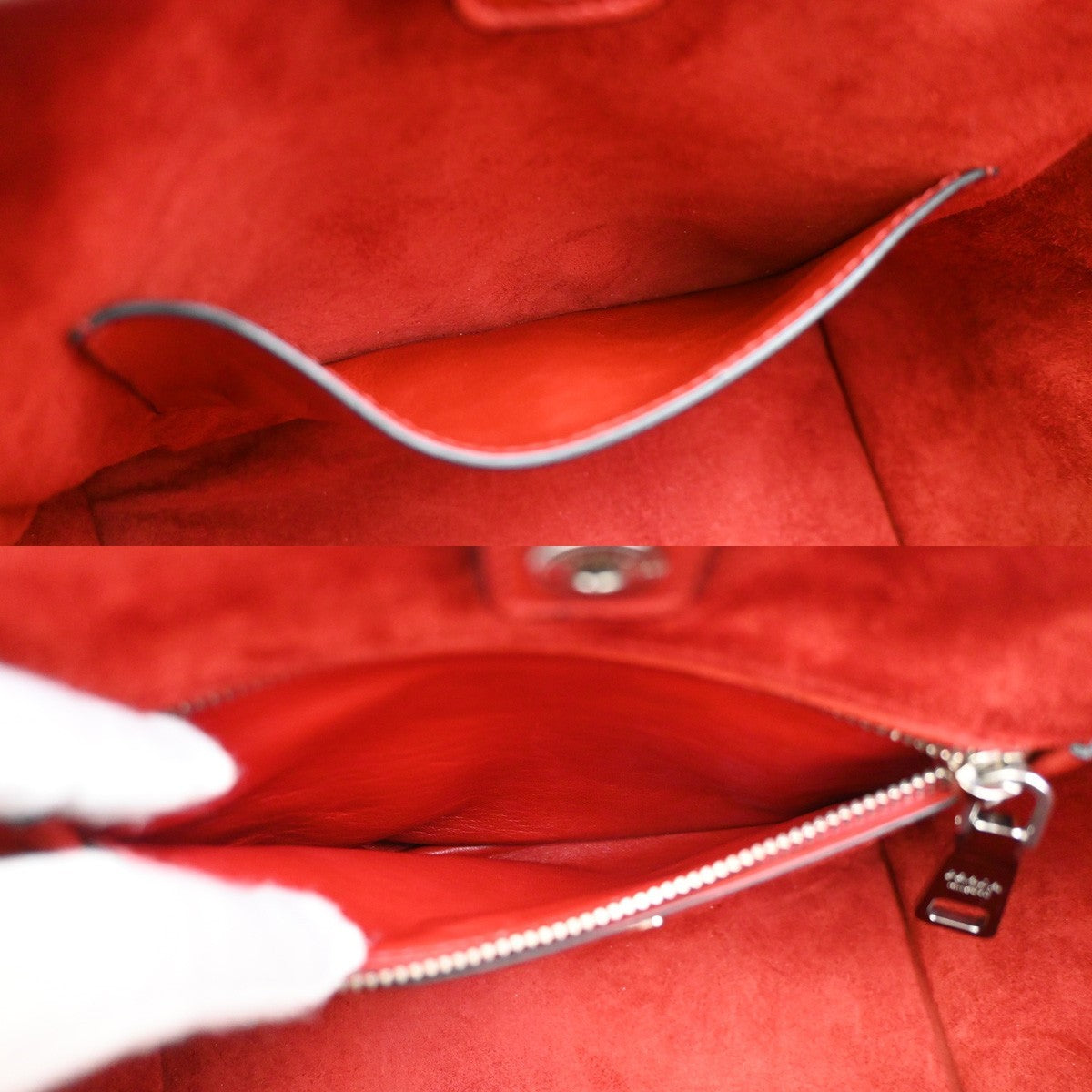 PRADA Logo 2Way Shoulder Hand Bag Leather Red SHW Italy 12KD181