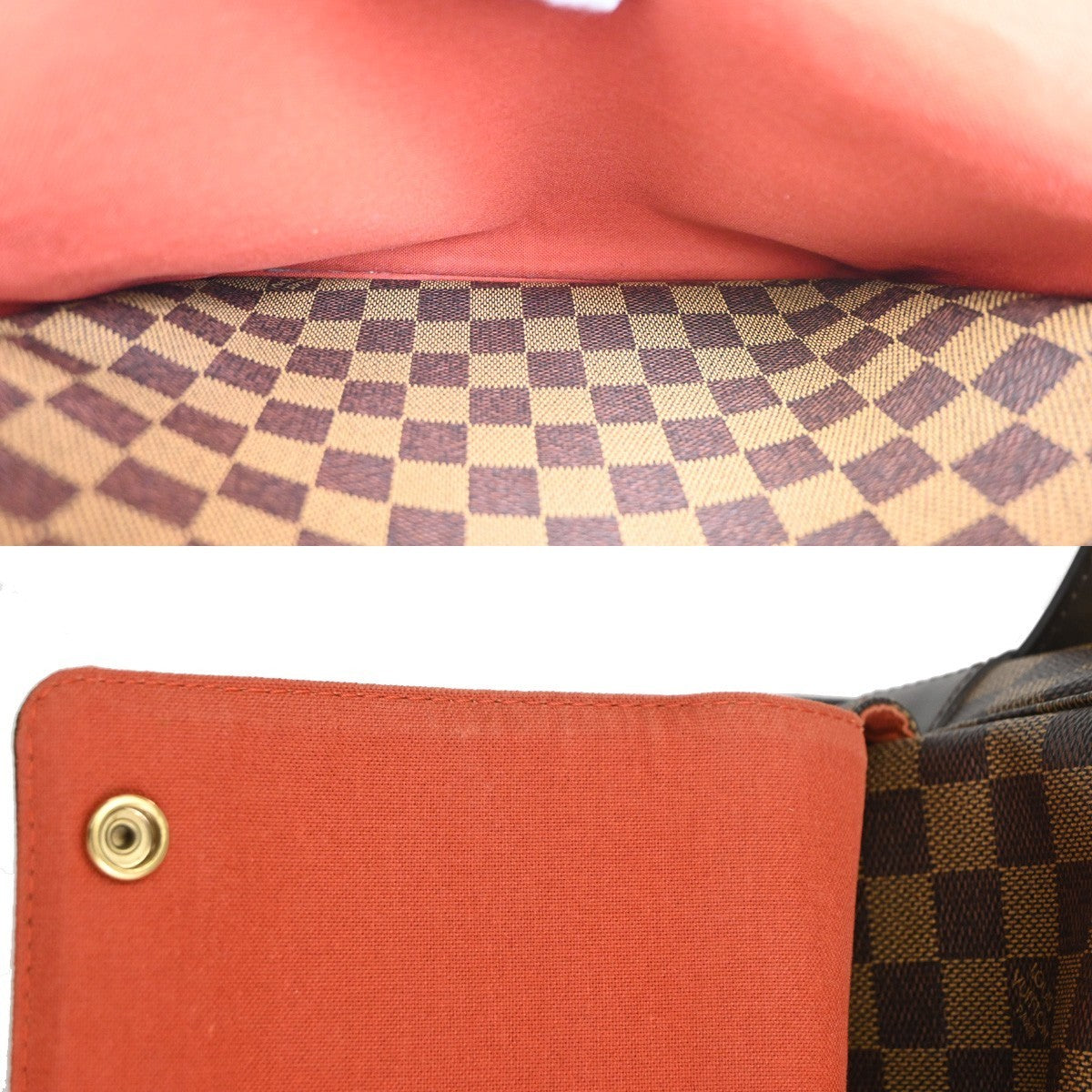 LOUIS VUITTON Naviglio Shoulder Bag Damier Ebene Leather Brown N45255 21TA696