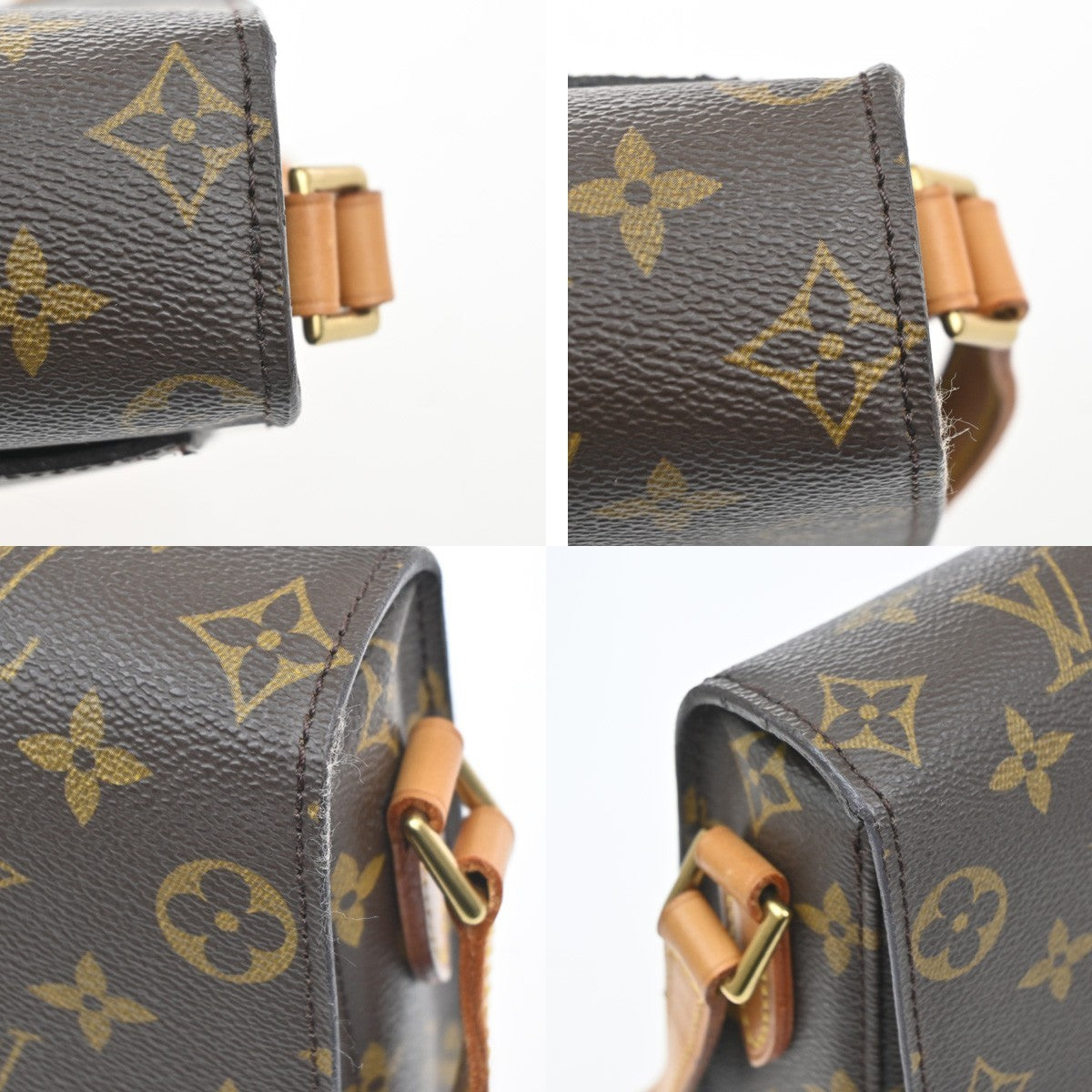 LOUIS VUITTON Saint Cloud MM Shoulder Bag Monogram Leather Brown M51243 73YH943