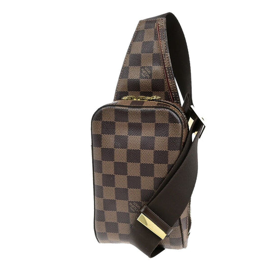 LOUIS VUITTON Geronimos Bum Body Bag Damier Ebene Leather Brown N51994 11ED032