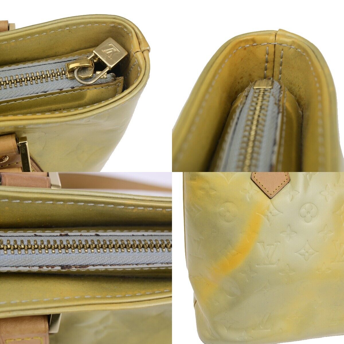 LOUIS VUITTON Houston Shoulder Bag Monogram Vernis Leather Yellow M91055 63HC025
