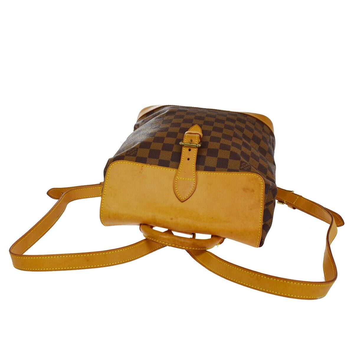 LOUIS VUITTON Logo Arlequin Backpack Bag Damier Ebene Brown N99038 50ED288