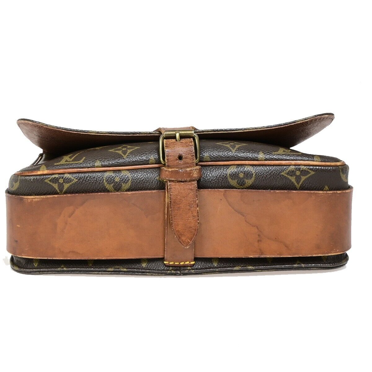 LOUIS VUITTON Cartouchiere GM Shoulder Bag Monogram Leather Brown M51252 65YF284