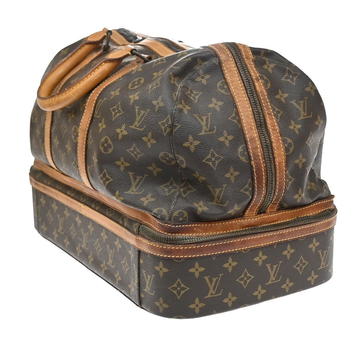 LOUIS VUITTON Sac Sport Hand Bag Monogram Leather Brown France M41444 66CB016