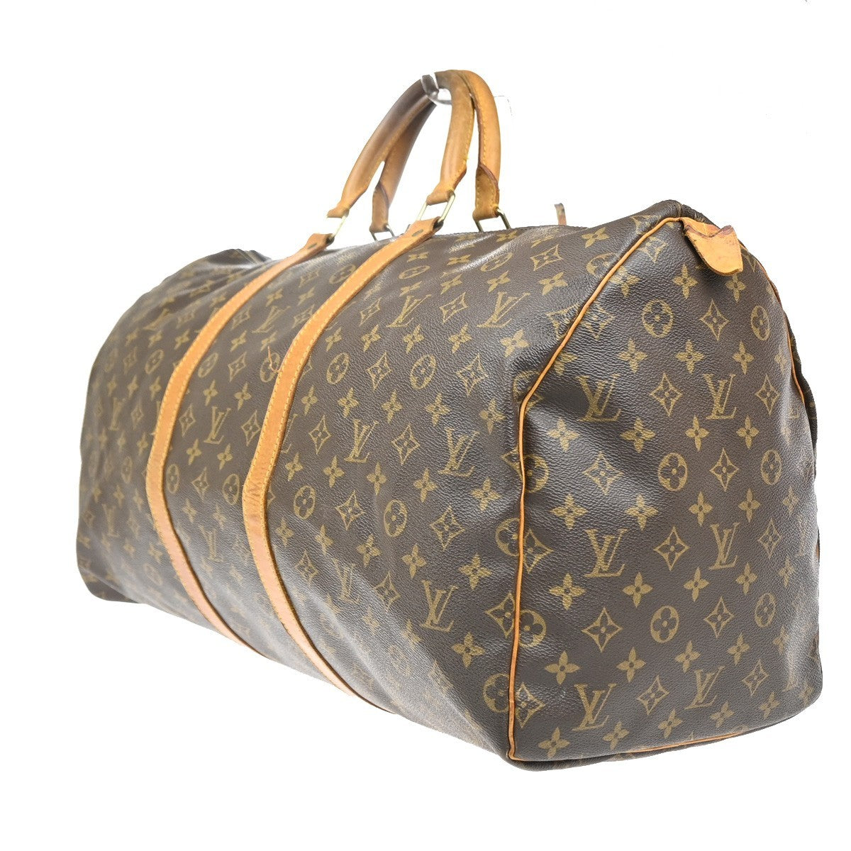 LOUIS VUITTON Keepall 55 Travel Hand Bag Monogram Leather Brown M41424 81PA007