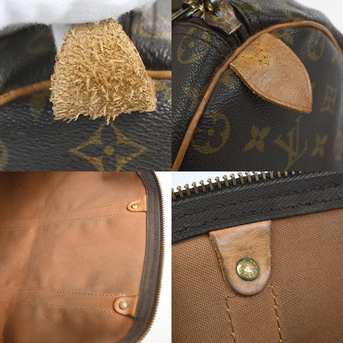 LOUIS VUITTON Keepall 50 Travel Hand Bag Monogram Leather Brown M41426 65YJ082
