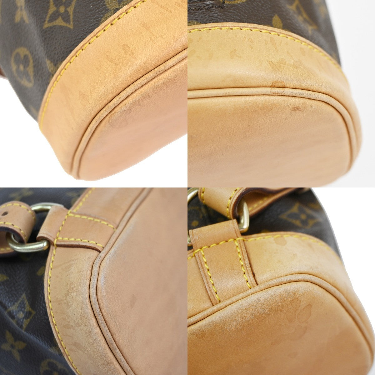 LOUIS VUITTON Montsouris MM Backpack Bag Monogram Leather Brown M51136 51YJ002