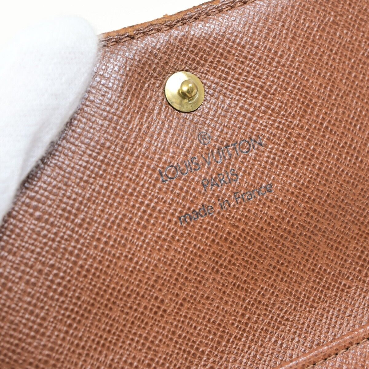 LOUIS VUITTON 2 Set Bifold Wallet Purse Monogram Leather Brown 05FB092