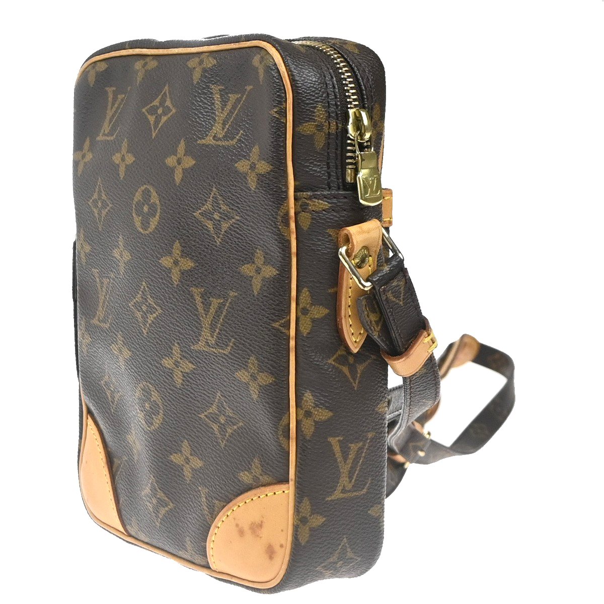 LOUIS VUITTON Danube Shoulder Bag Monogram Leather Brown France M45266 84KC774
