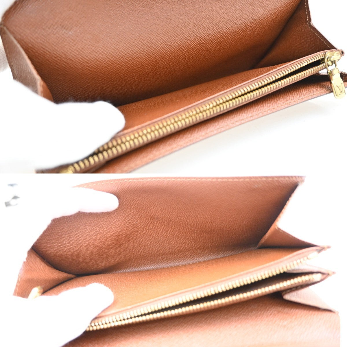 LOUIS VUITTON Porte Monnaie Credit Long Wallet Monogram Leather M61725 01FB564