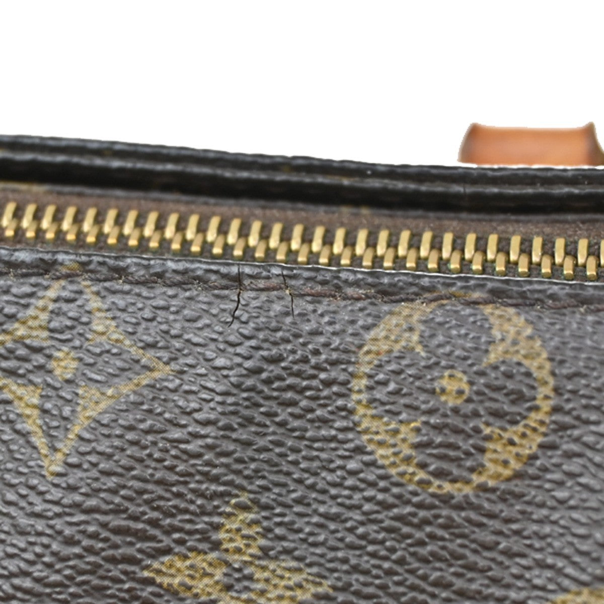 LOUIS VUITTON Cabas Mezzo Shoulder Bag Monogram Leather Brown M51151 35KB563