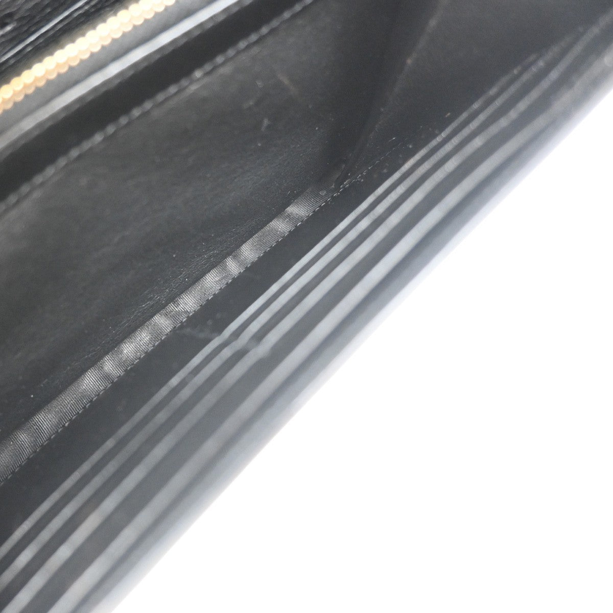 SAINT LAURENT YSL Logo Bifold Long Wallet Leather Black GHW Italy 68KP489