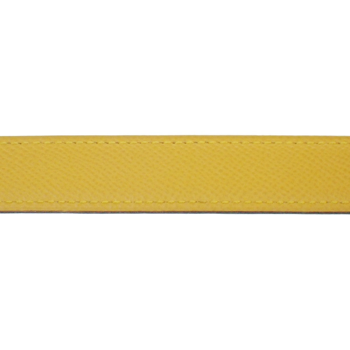 HERMES Logo Constance H Buckle Belt Size 65 Leather Yellow Black France 34RL638