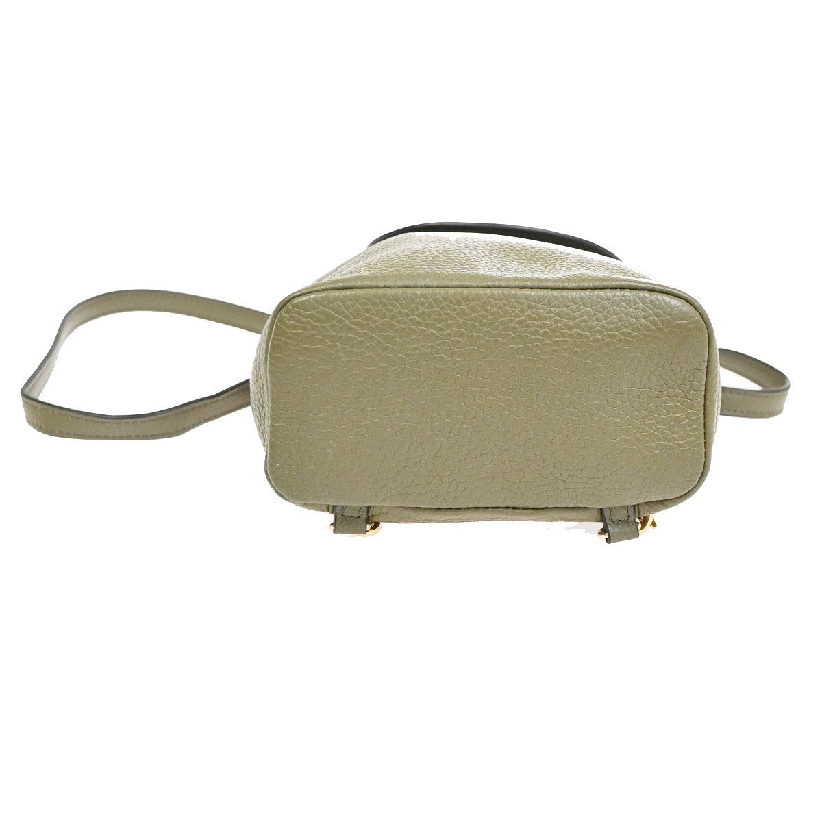SALVATORE FERRAGAMO Gancini Backpack Bag Leather Green GHW Italy 86KD086