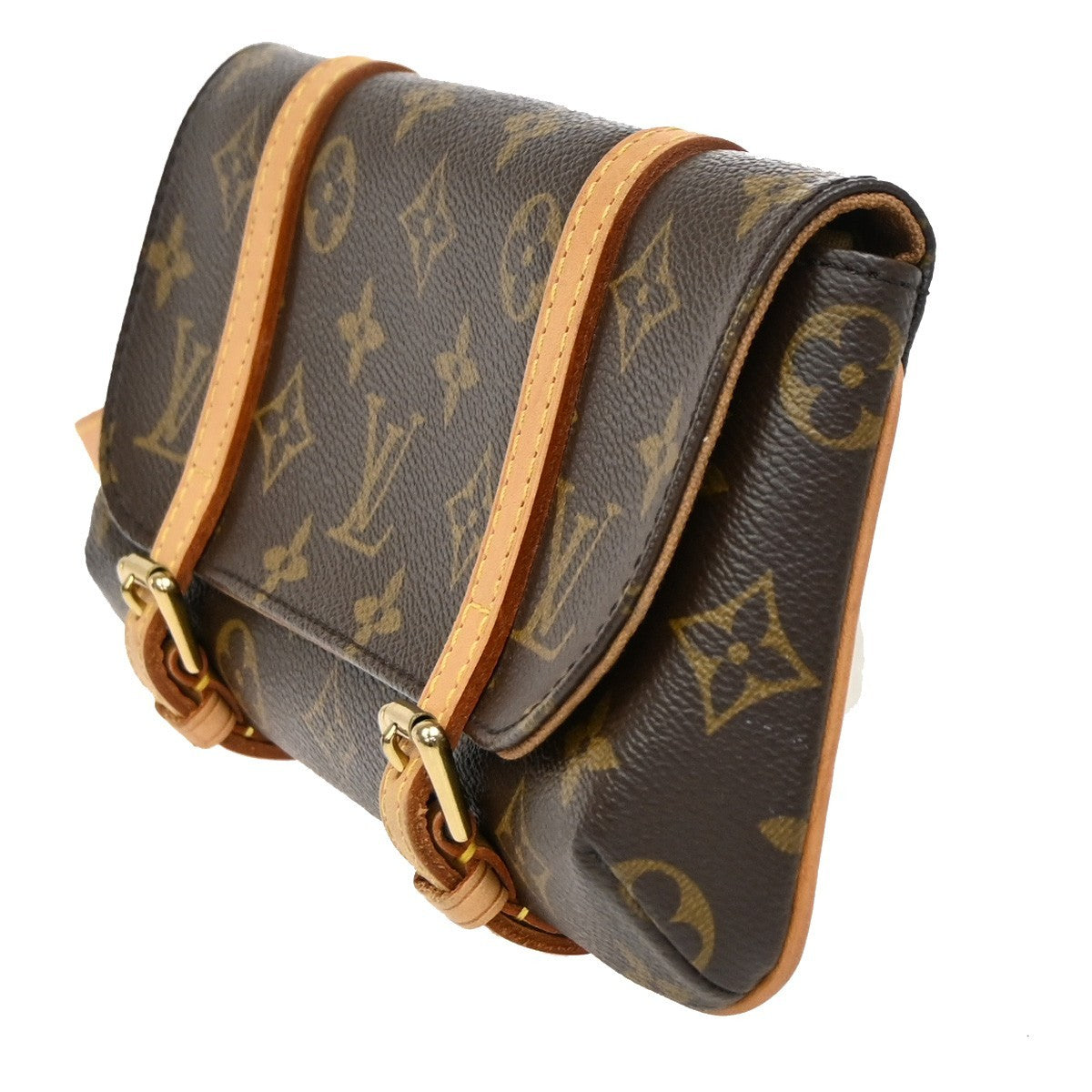 LOUIS VUITTON LV Pochette Marrell Bum Bag Monogram Leather Brown M51159 42KB863