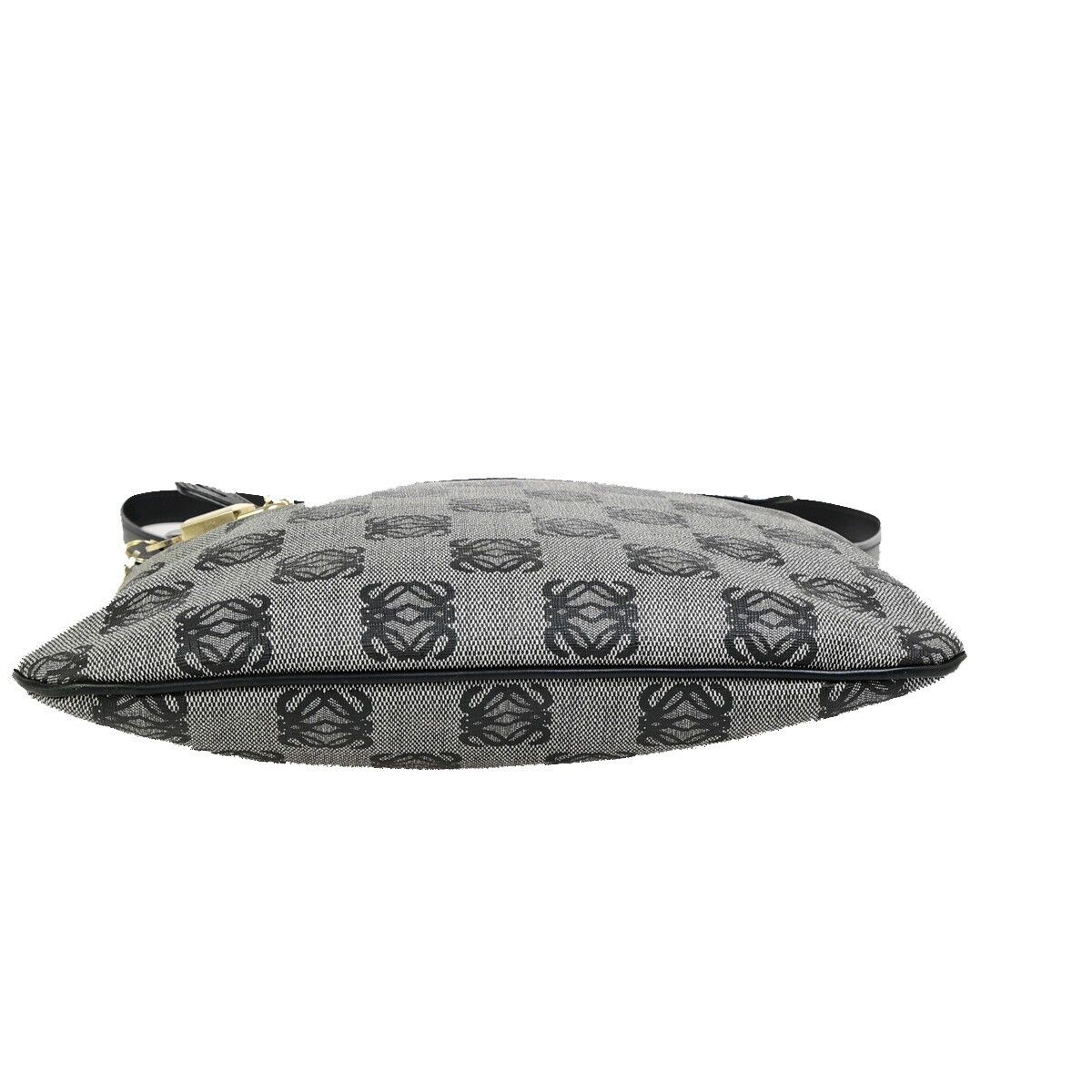 LOEWE Logo Anagram Crossbody Shoulder Bag PVC Leather Navy Blue GHW 32EC953