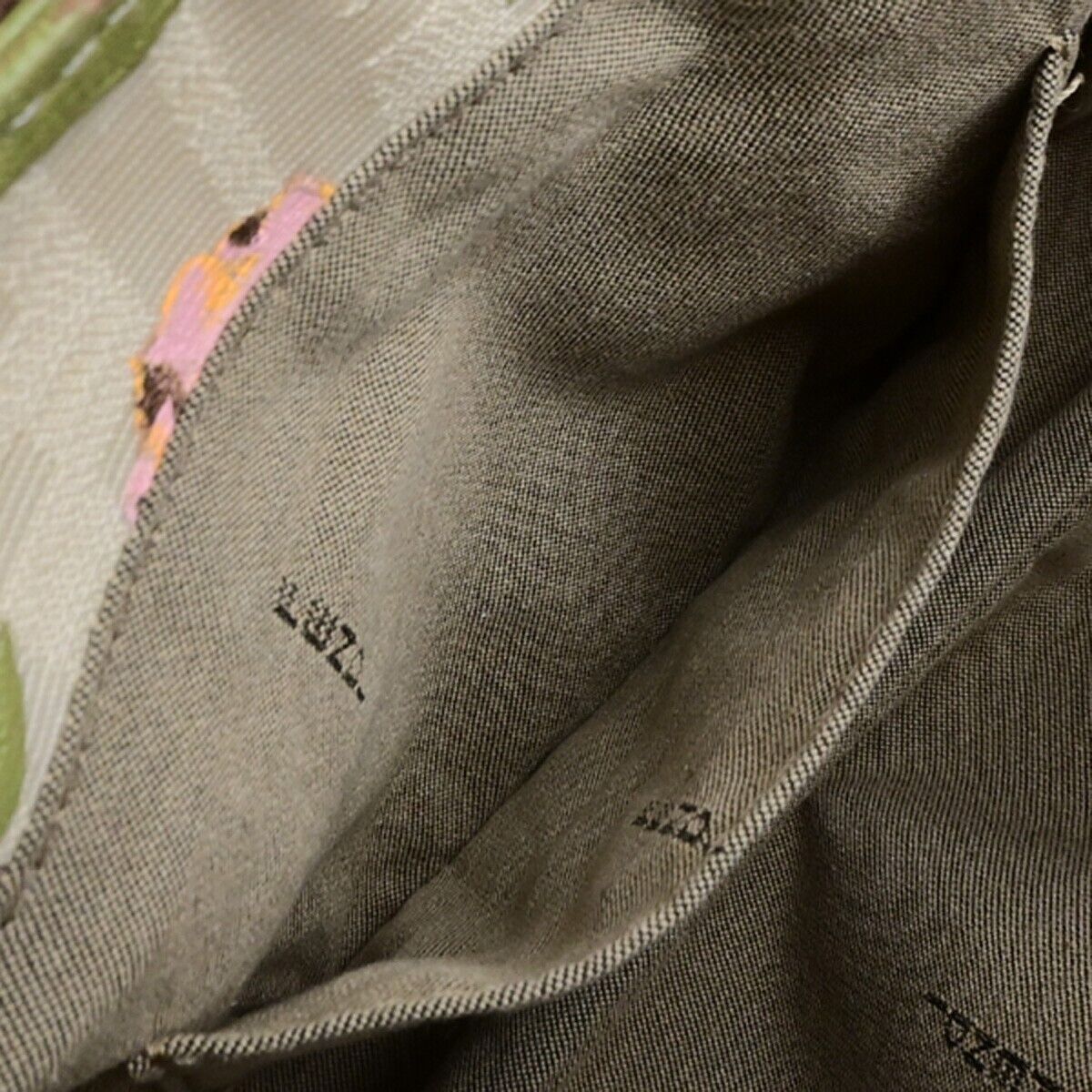 FENDI Logo Zucca Pattern Flower Hand Bag Canvas Leather Beige Pink Italy 88ED405