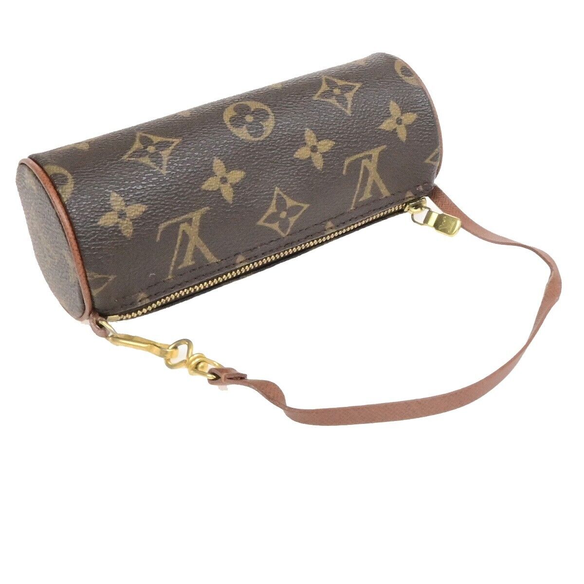 LOUIS VUITTON Logo Papillon Pouch Hand Bag Monogram Leather BN M51380 62ED983