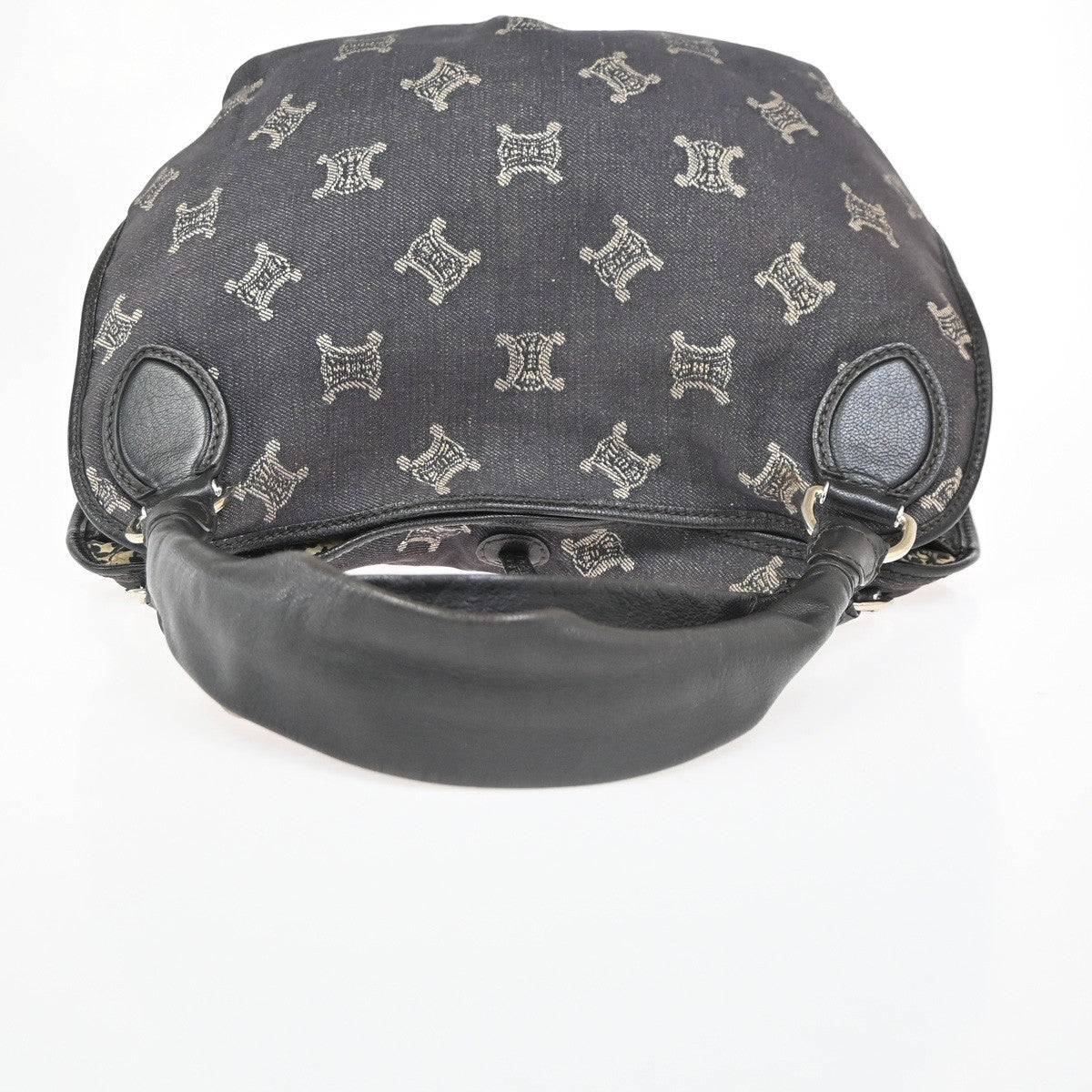 CELINE Logo Bittersweet Macadam Shoulder Bag Denim Leather BN BK SHW 87KC749