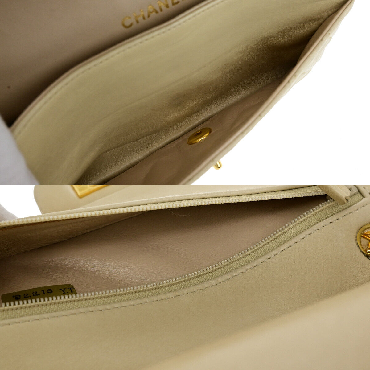 CHANEL CC Matelasse 23 Double Flap Chain Shoulder Bag Leather GHW BE 870RJ890