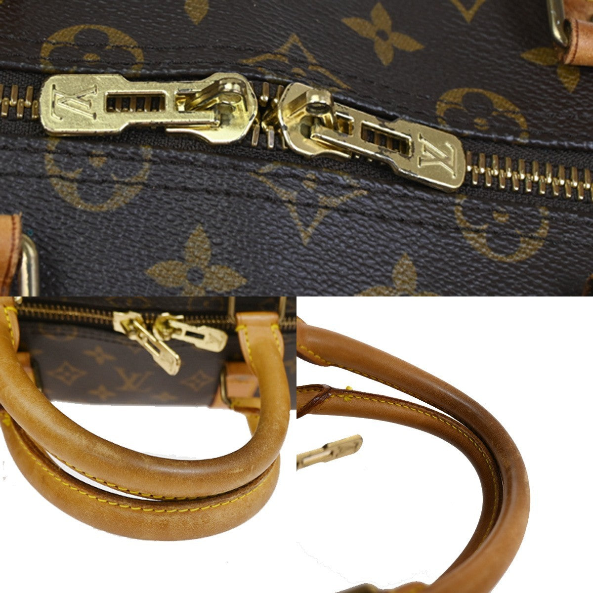 LOUIS VUITTON Keepall 55 Travel Hand Bag Monogram Leather Brown M41424 77YJ053