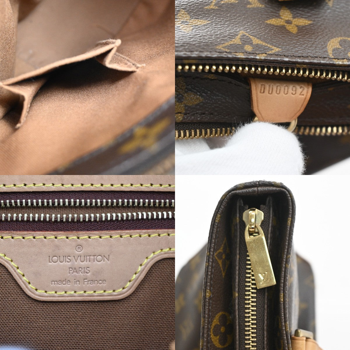 LOUIS VUITTON Cabas Piano Shoulder Bag Monogram Leather Brown M51148 71SA140