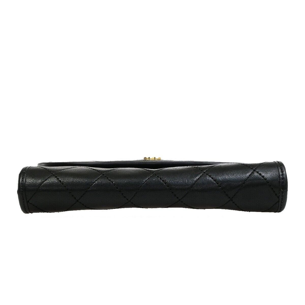 CHANEL CC Logo Mini Matelasse Chain Shoulder Bag Leather Black GHW 600RF228