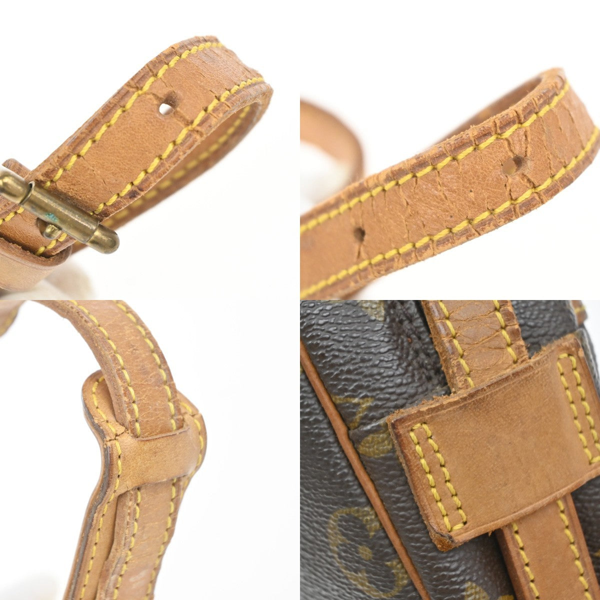 LOUIS VUITTON Jeune Fille MM Shoulder Bag Monogram Leather Brown M51226 36MA566