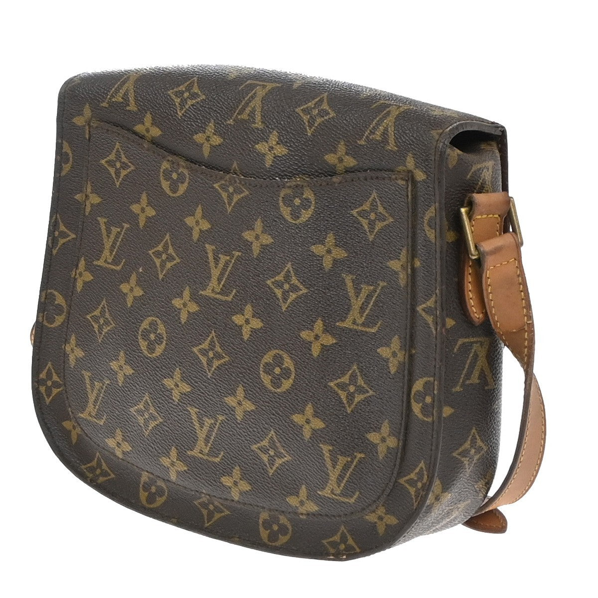 LOUIS VUITTON Saint Cloud GM Shoulder Bag Monogram Leather Brown M51242 39SA149
