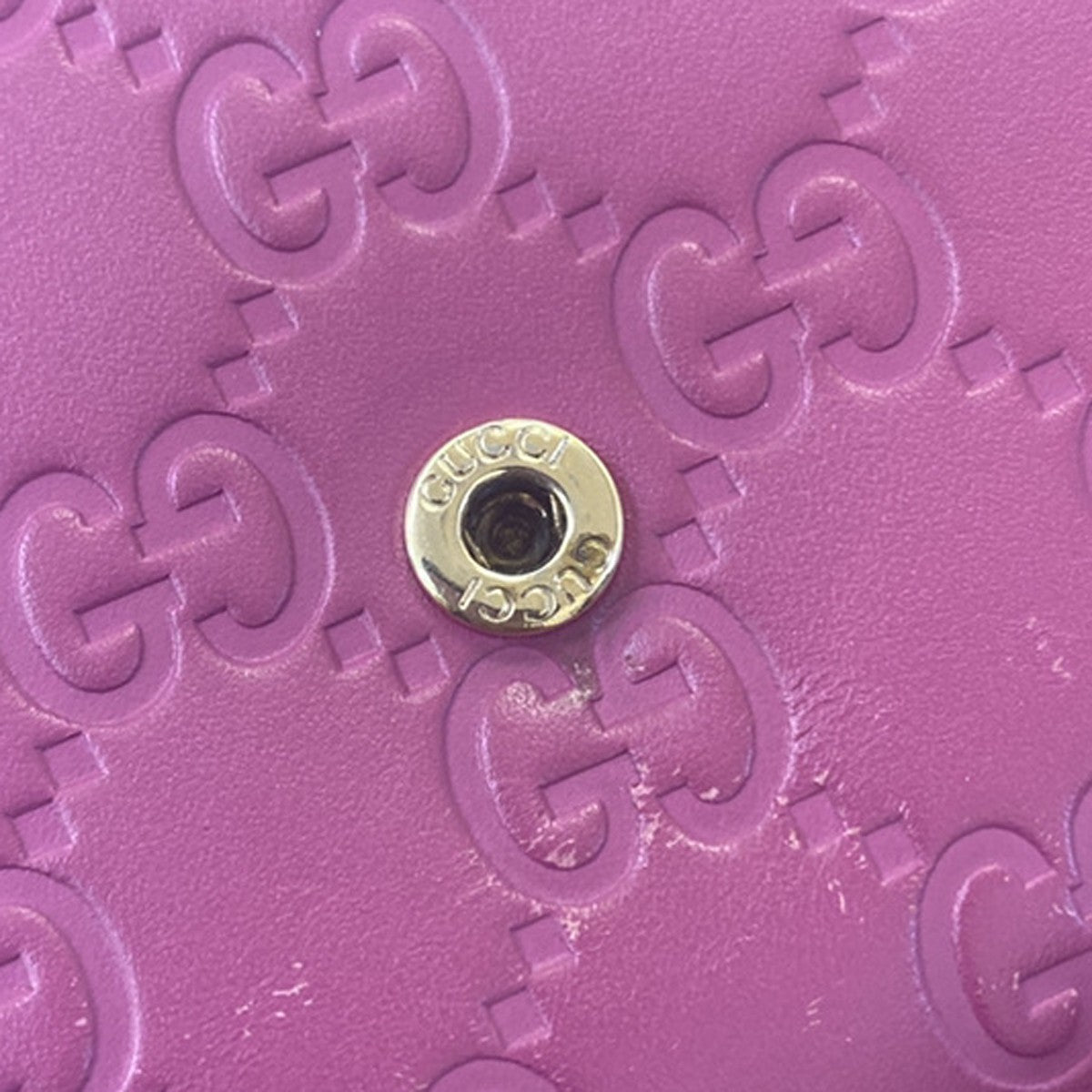 GUCCI Logo Guccissima GG Pattern Long Bifold Wallet Leather Pink GHW 04YH062