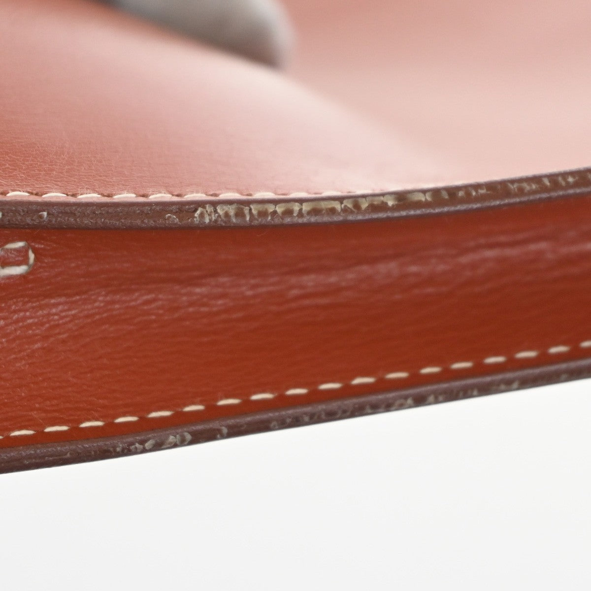 HERMES Logo Onimaito Crossbody Shoulder Bag All leather Box Calf Brown 70RQ067
