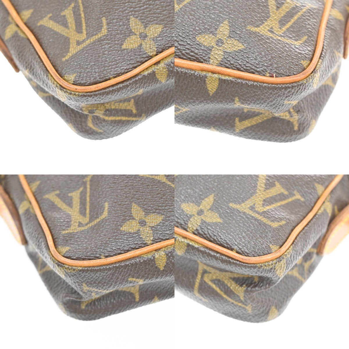 LOUIS VUITTON LV Mini Danube Shoulder Bag Monogram Leather Brown M45268 34CA467