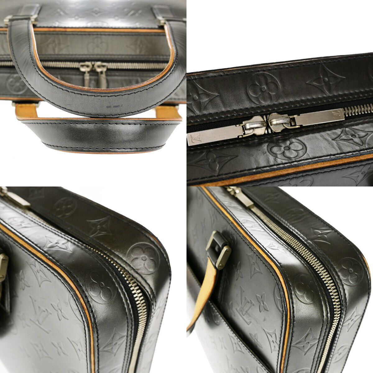 LOUIS VUITTON Malden Hand Tote Bag Monogram Mat Leather Gray M55135 61SJ468