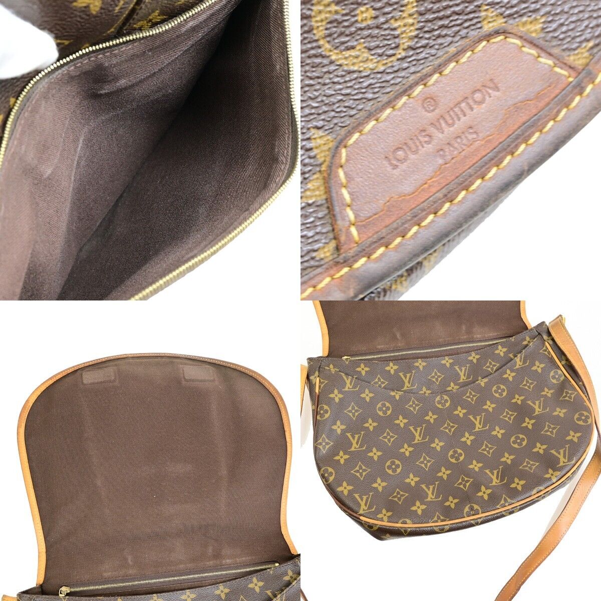 LOUIS VUITTON Menilmontant MM Shoulder Bag Monogram Leather BN M40473 31FB346
