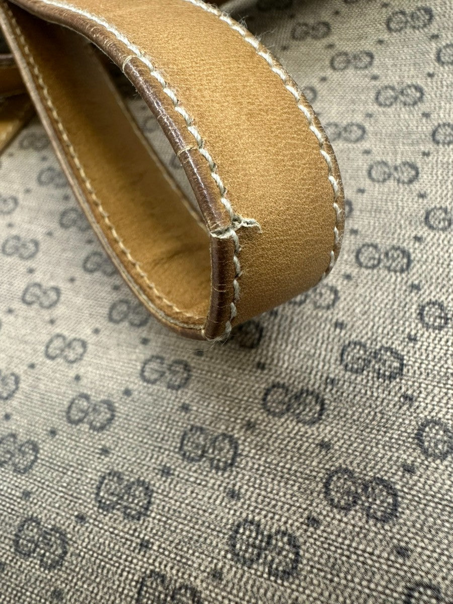 GUCCI Micro GG Pattern Shoulder Bag PVC Leather Brown Italy GHW 30KC928