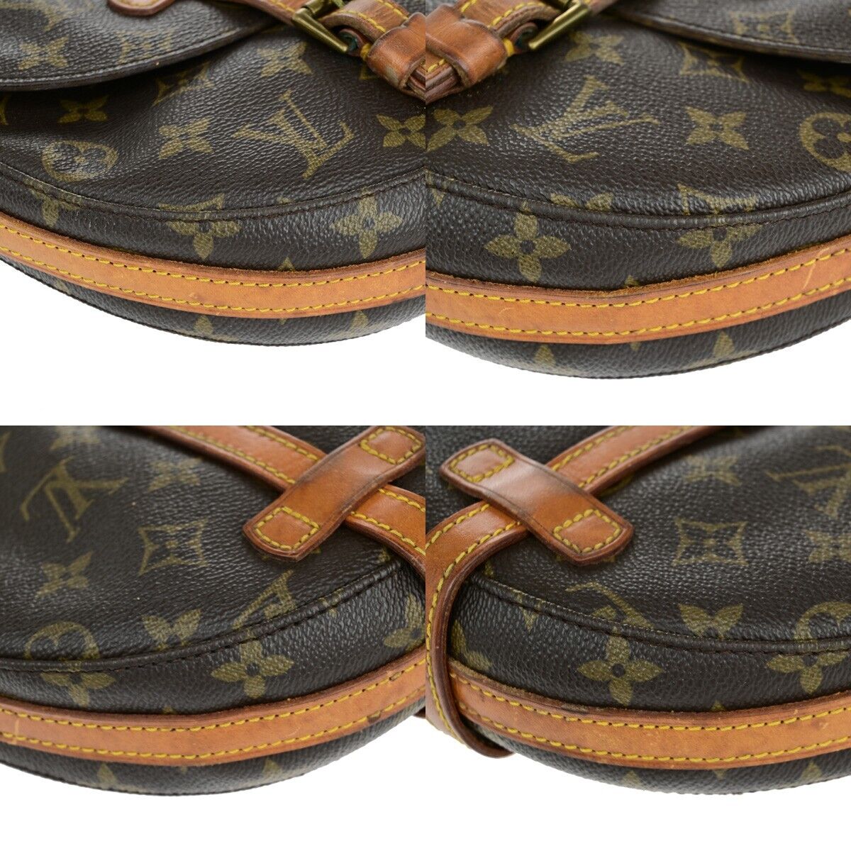 LOUIS VUITTON Chantilly PM Shoulder Bag Monogram Leather Brown M51234 80EC955