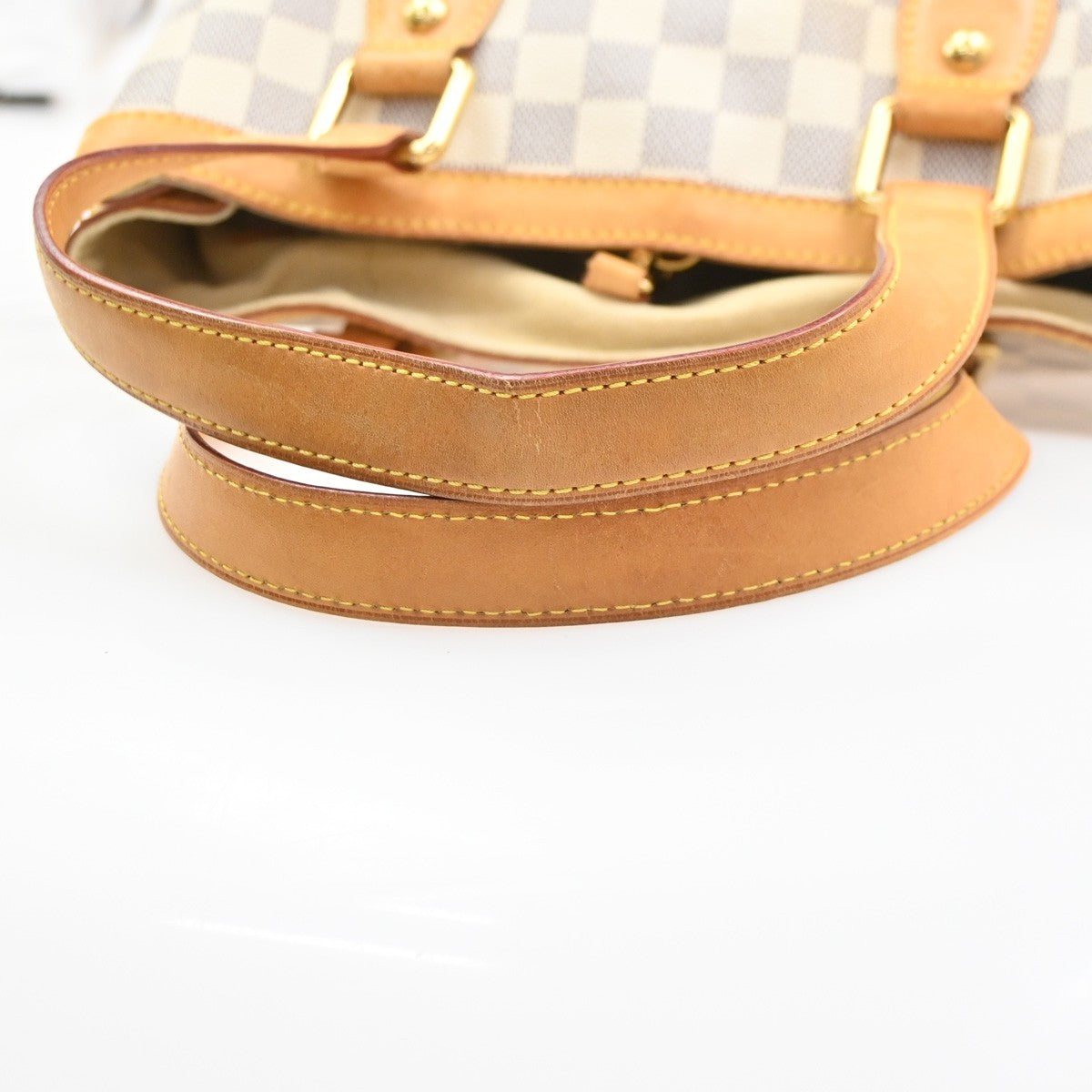 LOUIS VUITTON Hampstead PM Shoulder Bag Damier Azur Leather White N51207 18PA107