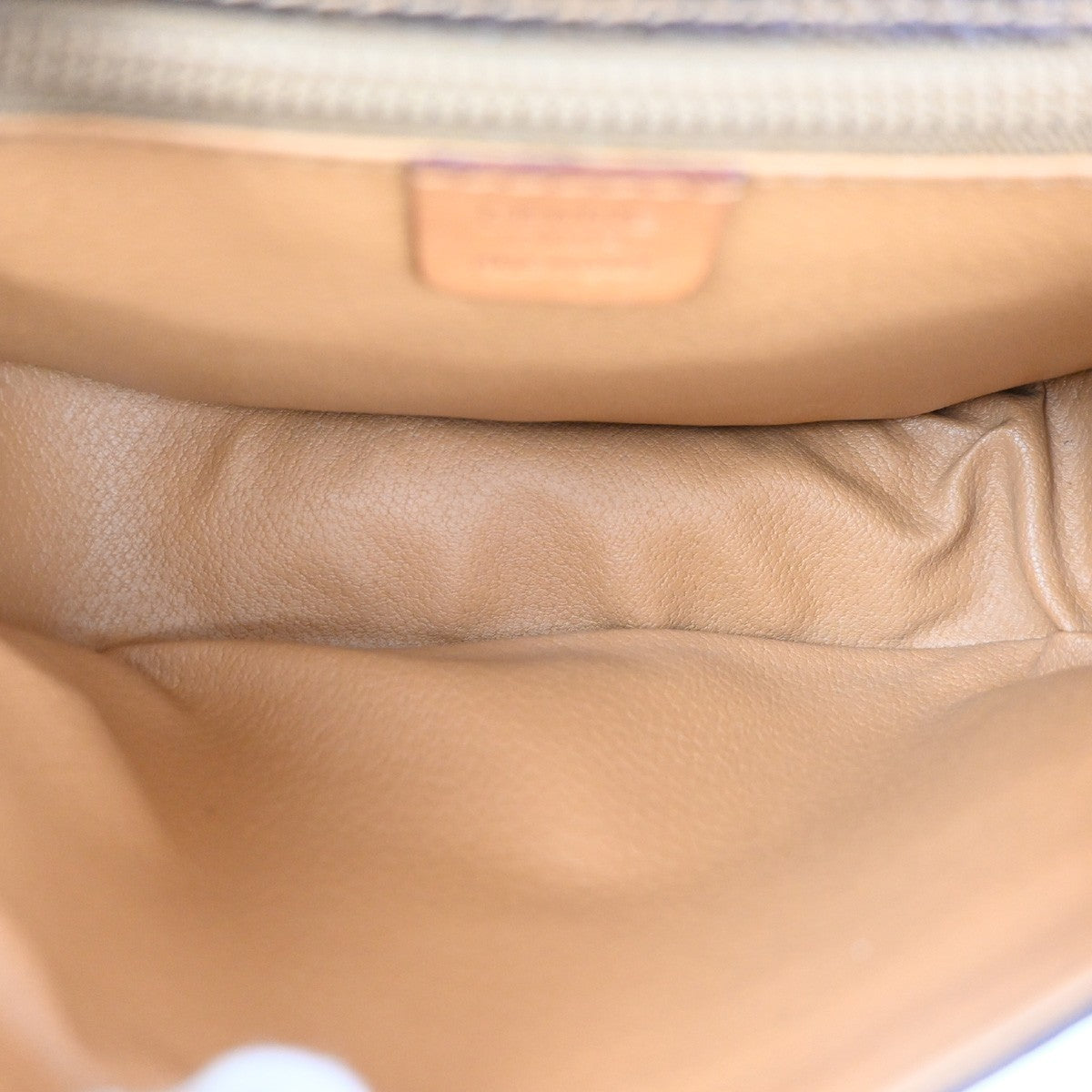 CELINE Logo Macadam Pattern Shoulder Bag PVC Leather Brown GHW Italy 35TA701