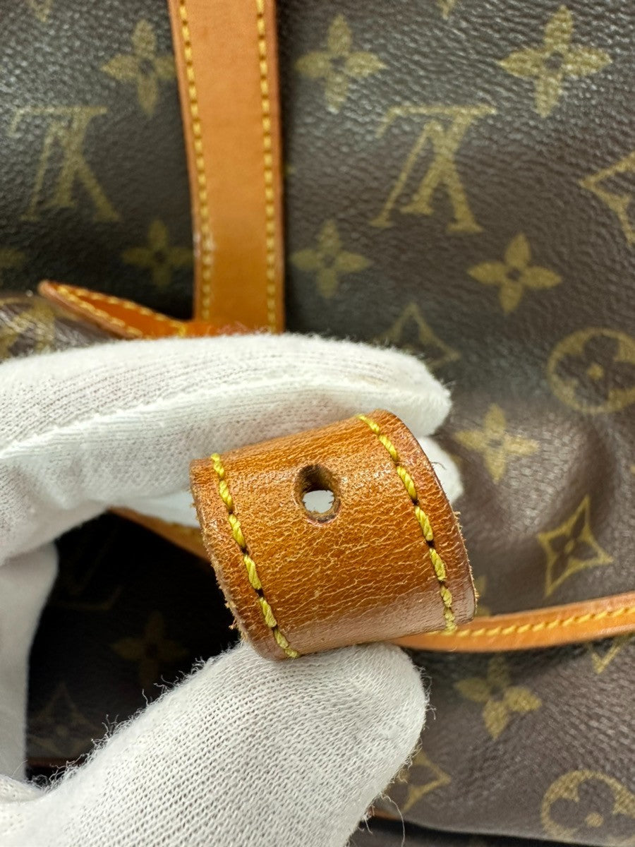 LOUIS VUITTON Logo Saumur 30 Shoulder Bag Monogram Leather Brown M42256 70CA886