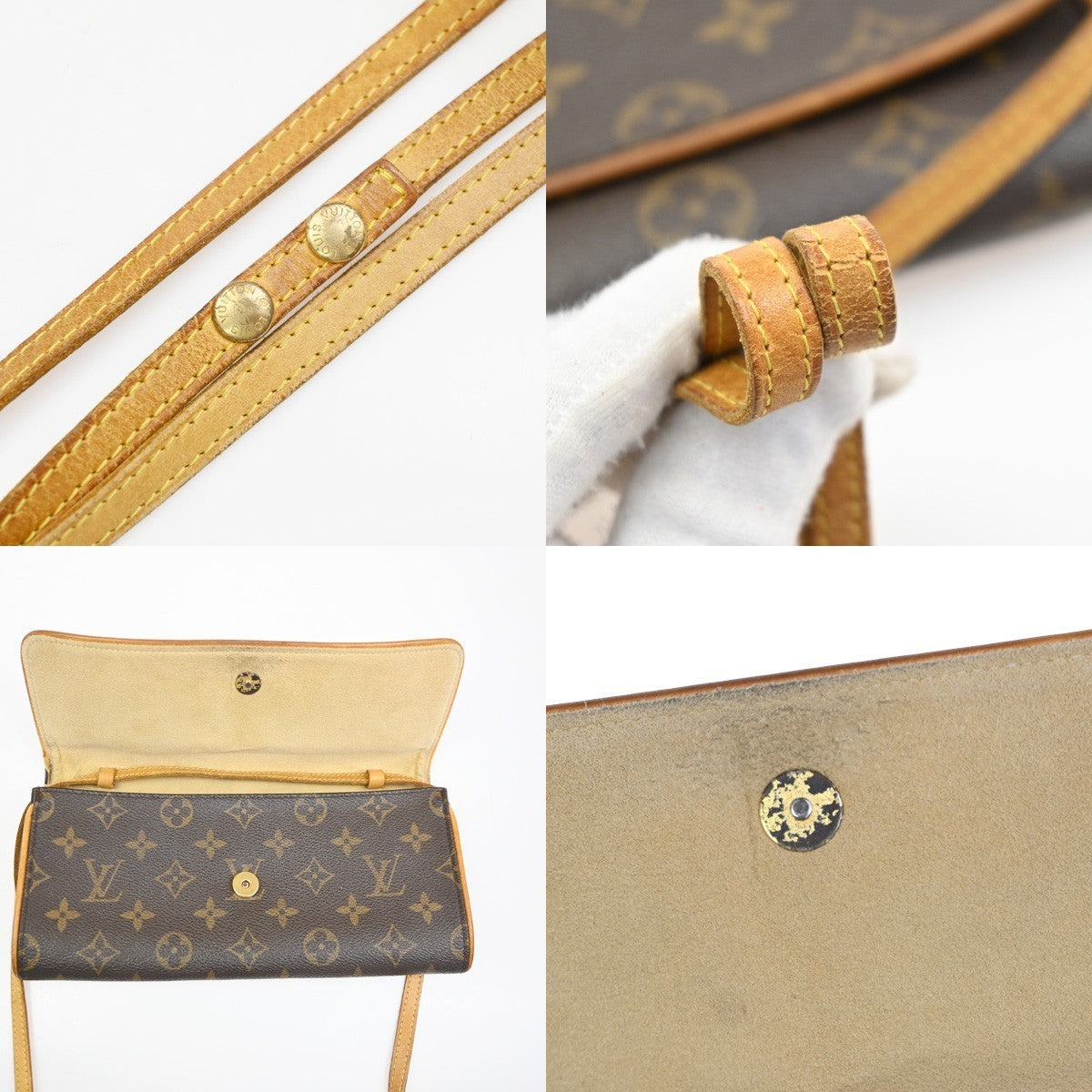 LOUIS VUITTON Pochette Twin GM 2Way Shoulder Bag Monogram Brown M51852 65PA069