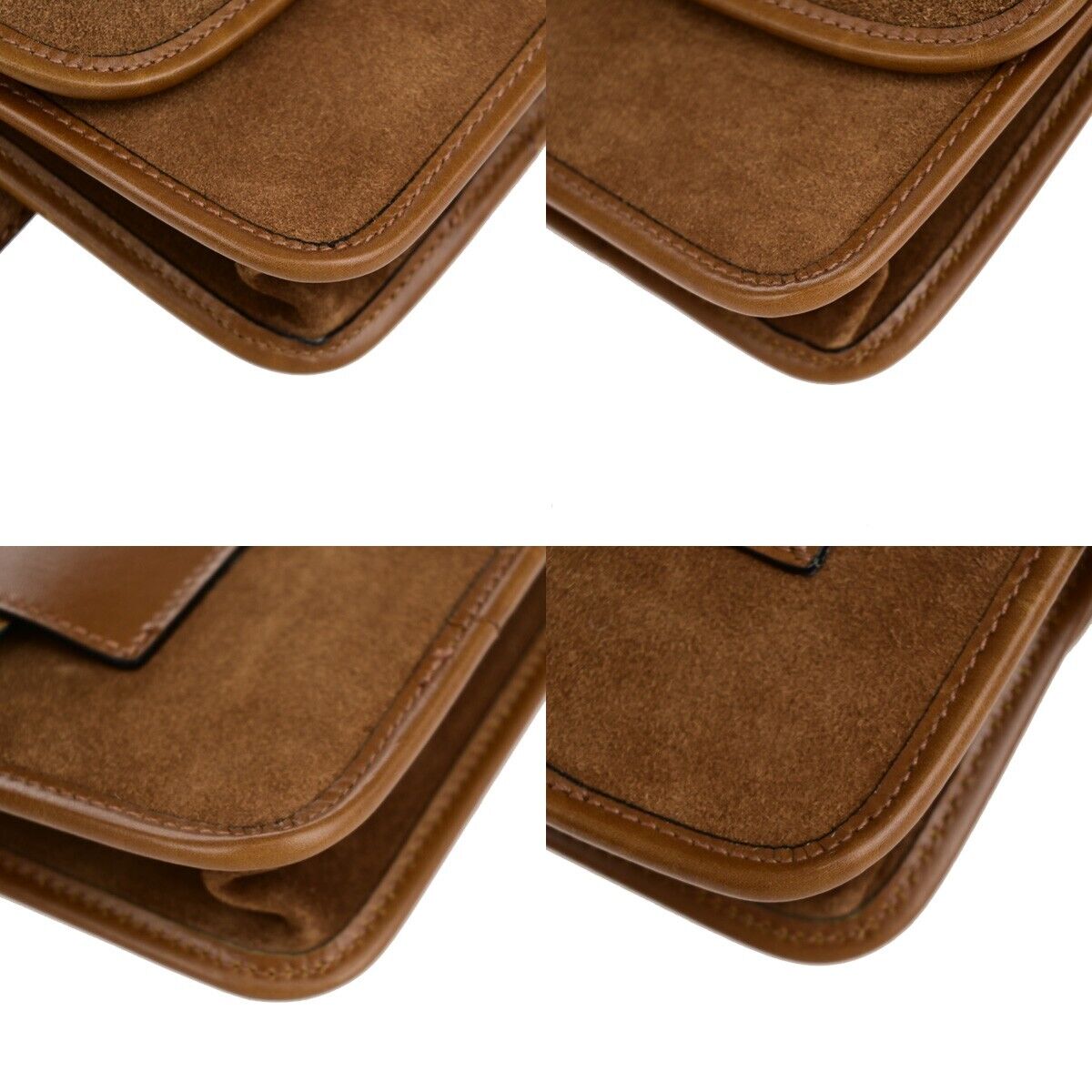 CELINE Logo Mini Bum Bag #85 Suede Leather Brown GHW Italy 68ED372