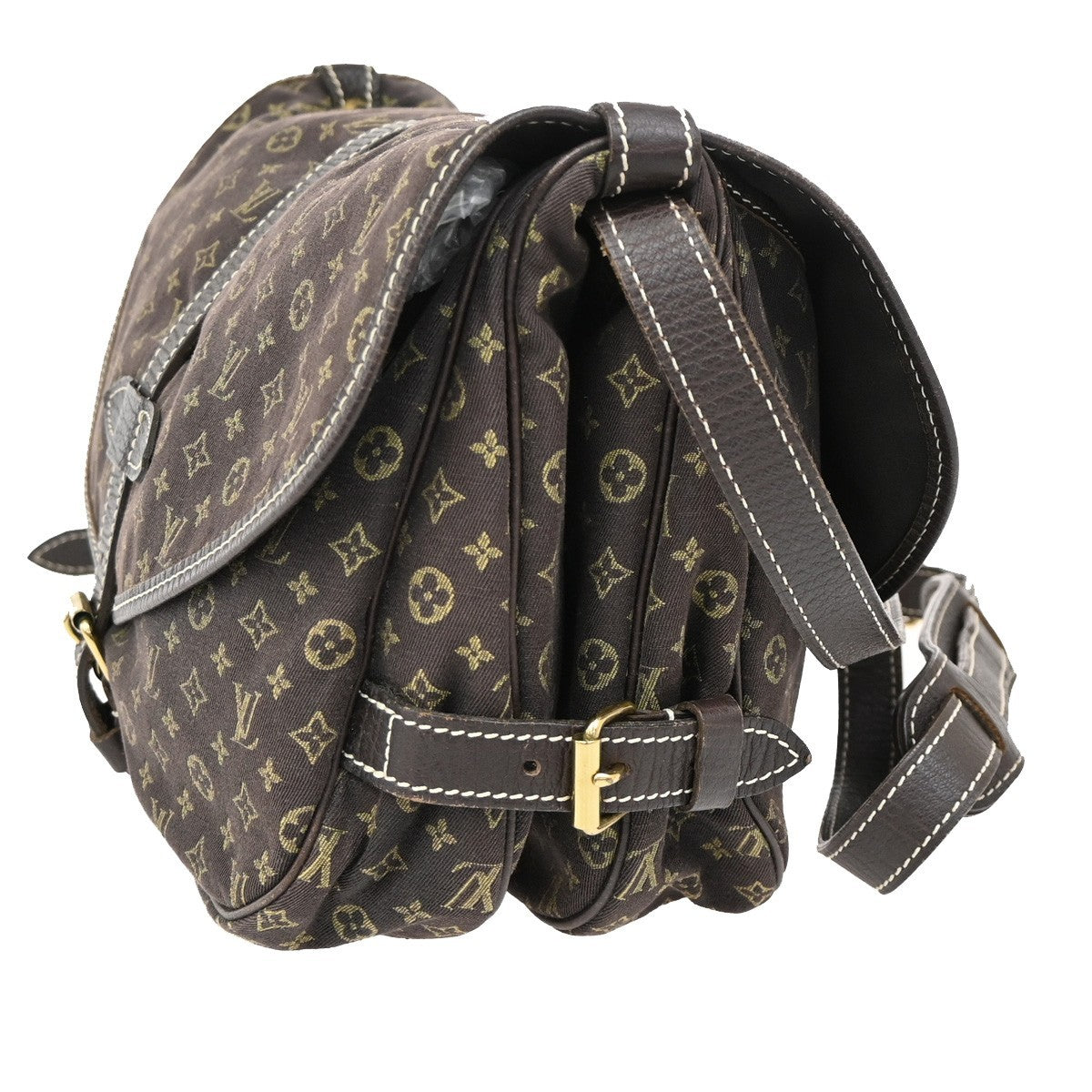 LOUIS VUITTON Saumur 30 Shoulder Bag Monogram Mini Lin Canvas BN M95227 72EF891