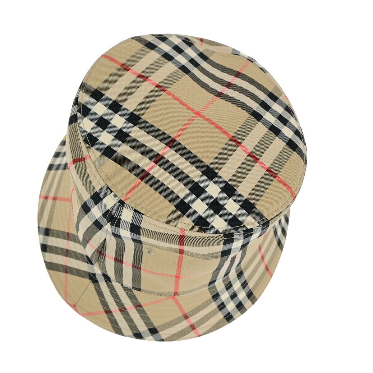 BURBERRY LONDON Logo Nova Check Bucket Hat #L Cotton Brown 65RK670