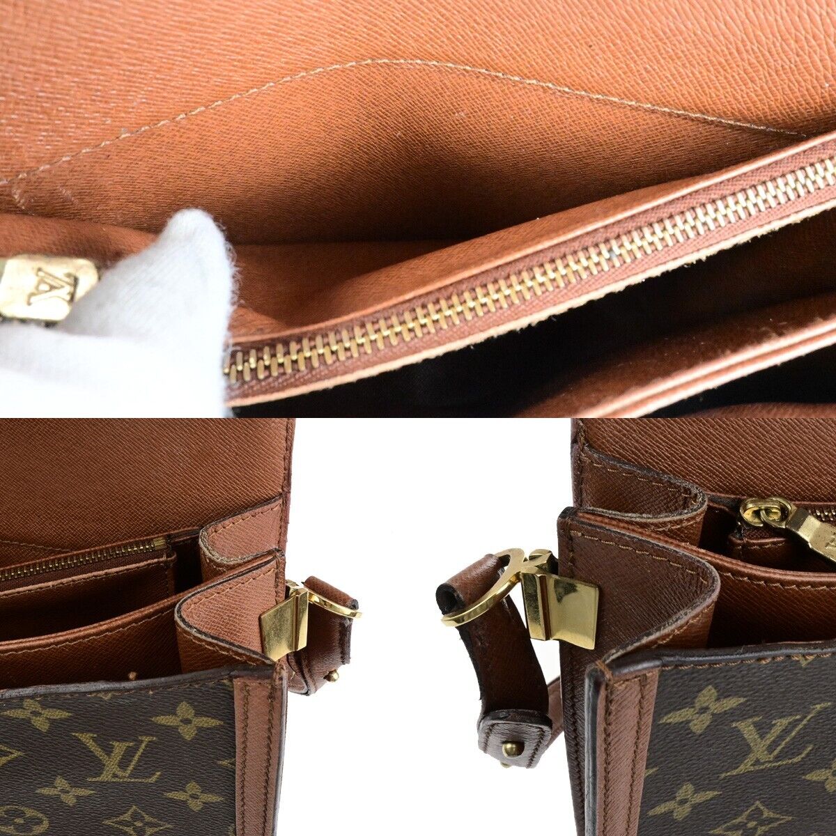 LOUIS VUITTON Raspail Shoulder Hand Bag Monogram Leather Brown M51372 33ED275