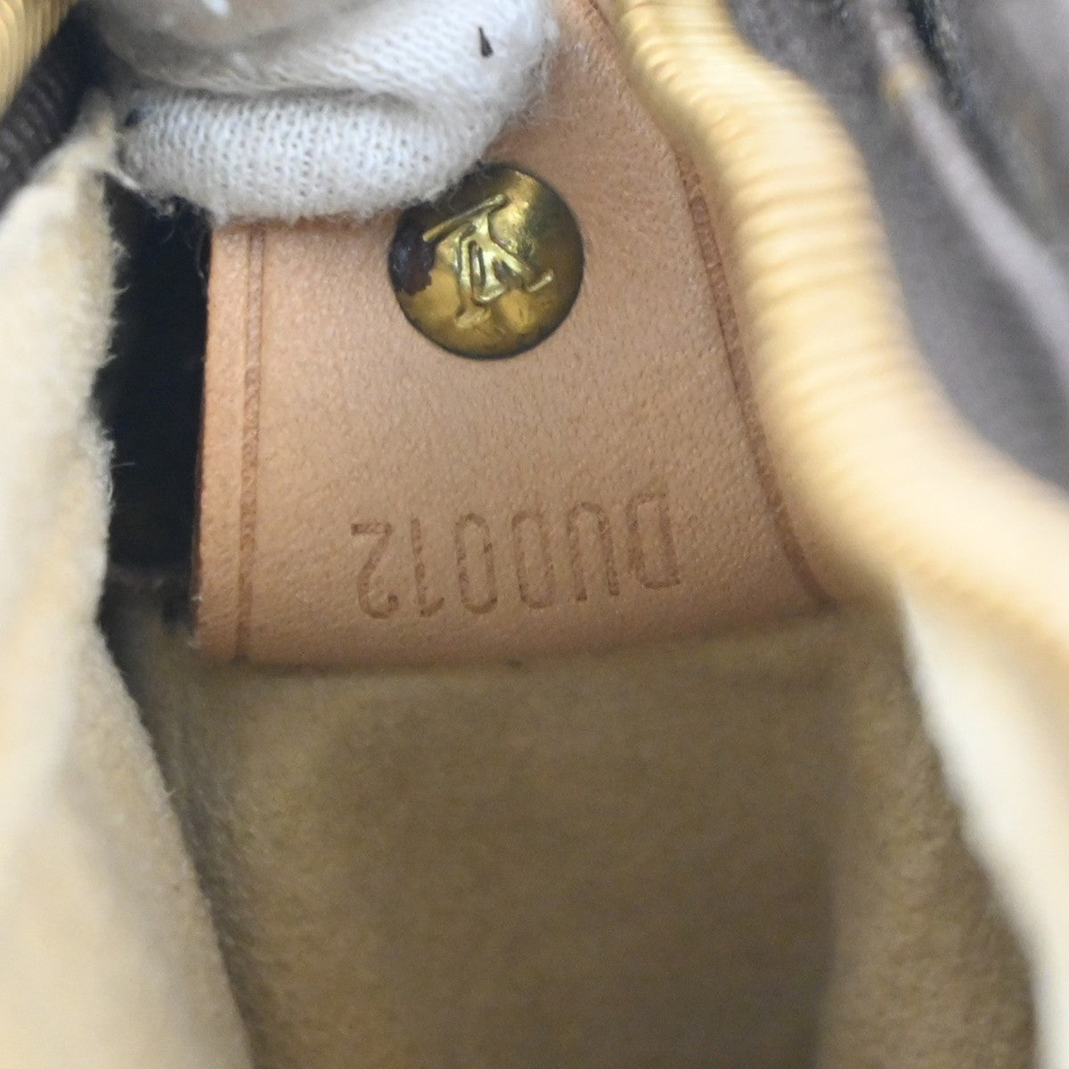 LOUIS VUITTON Logo Looping GM Shoulder Bag Monogram Leather Brown M51145 13KC475