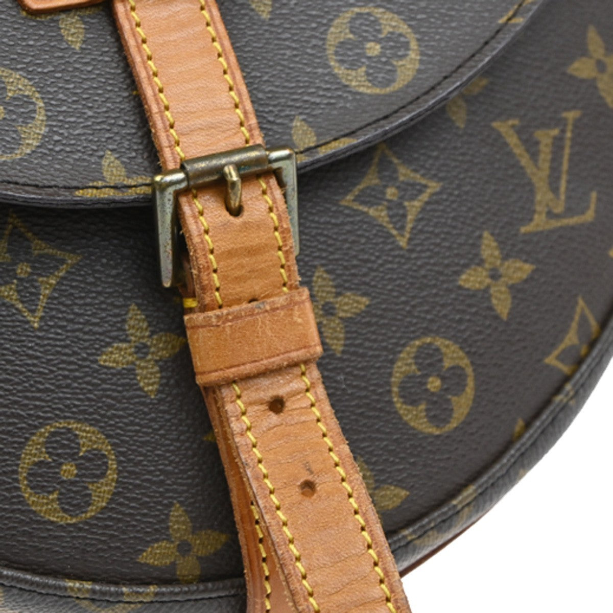 LOUIS VUITTON Chantilly GM Shoulder Bag Monogram Leather Brown M51232 81SA010