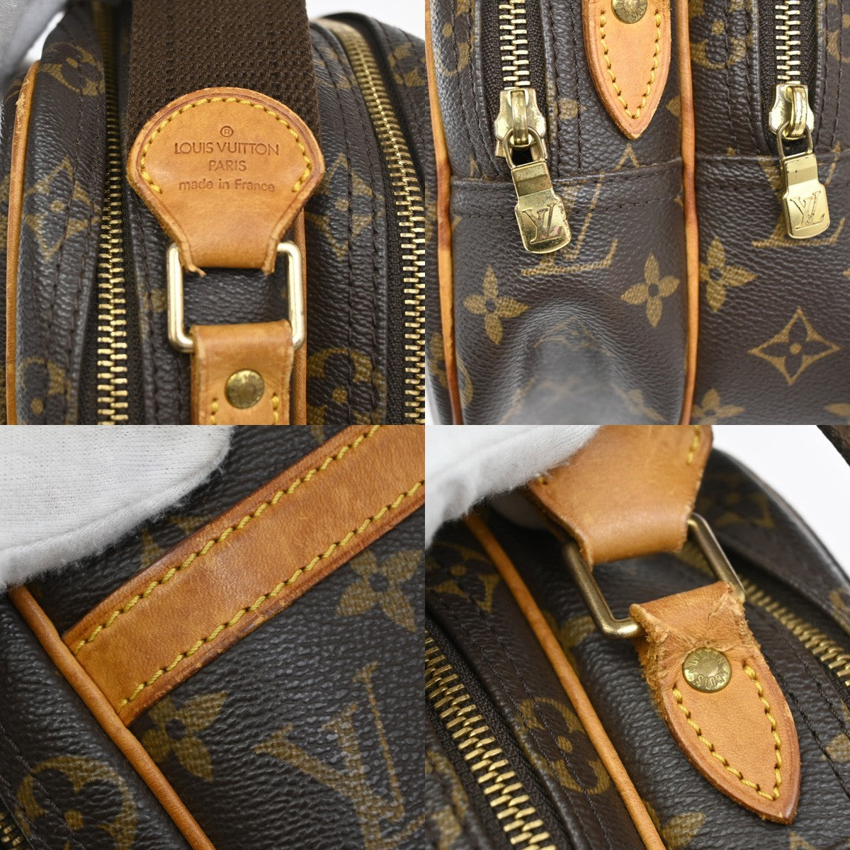 LOUIS VUITTON Reporter PM Crossbody Shoulder Bag Monogram Leather M45254 80TA139