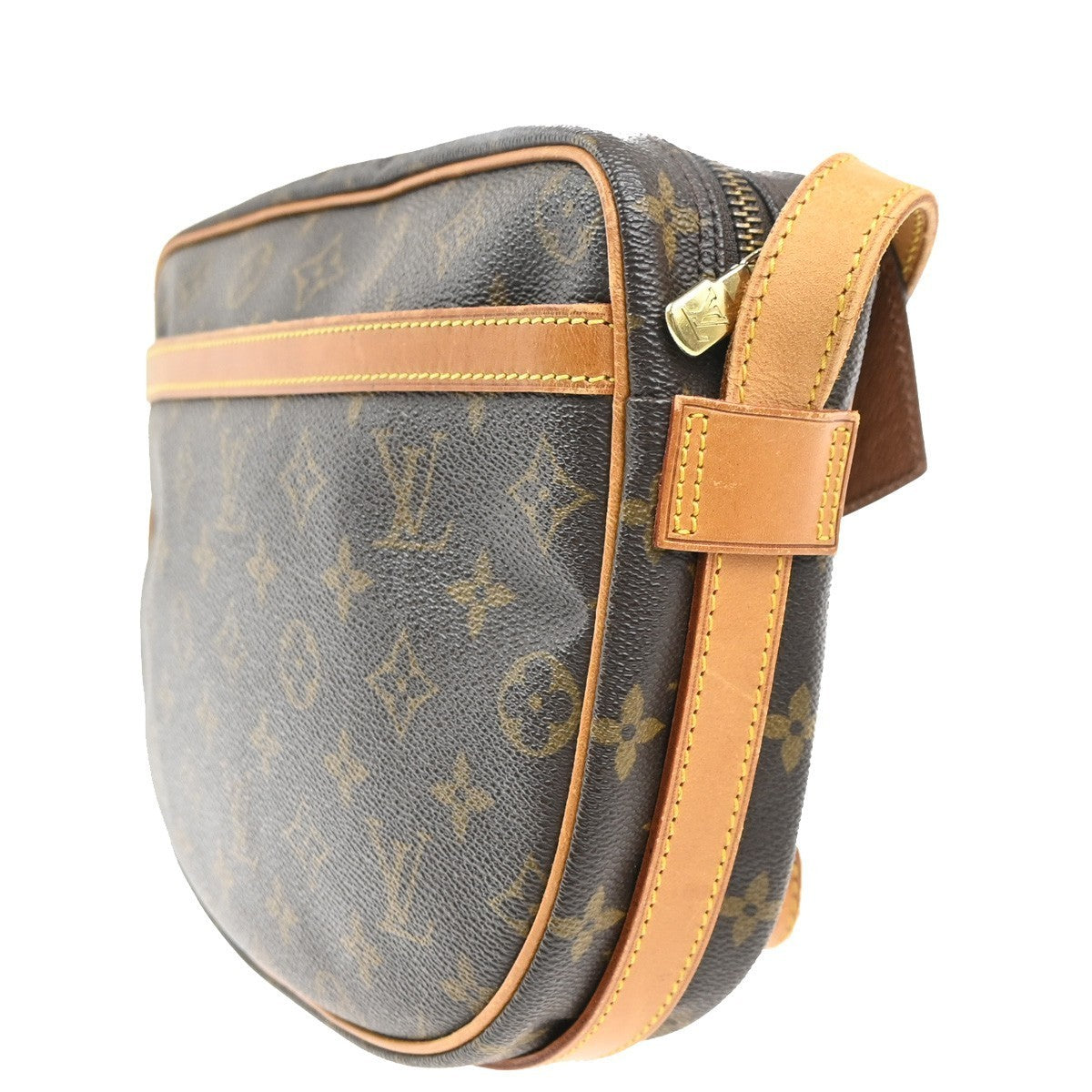 LOUIS VUITTON Jeune Fille GM Shoulder Bag Monogram Leather Brown M51225 73MA366