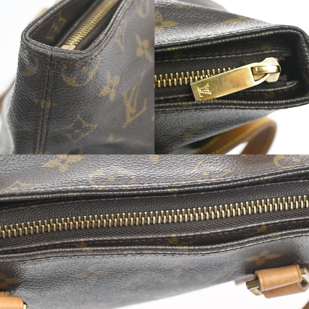 LOUIS VUITTON Cabas Piano Shoulder Bag Monogram Leather BN France M51148 76KC831