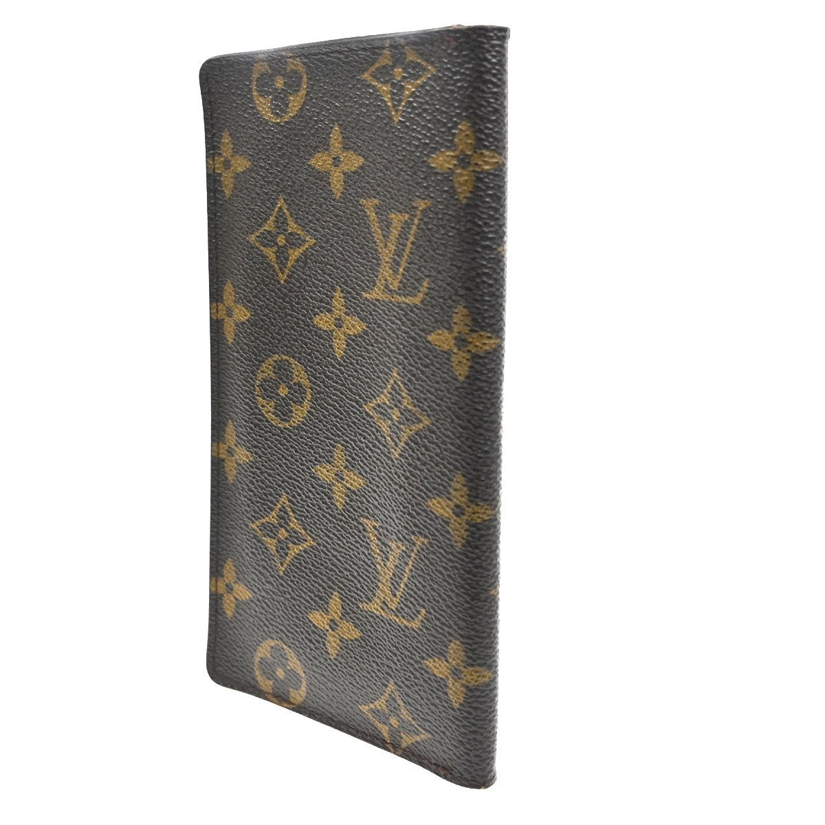 LOUIS VUITTON LV Logo 2 Set Bifold Wallet Monogram Leather Brown 02KC912